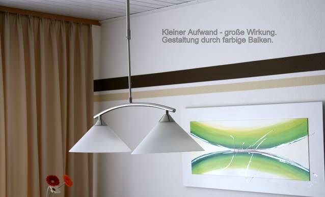 Gestaltung durch farbige Balken