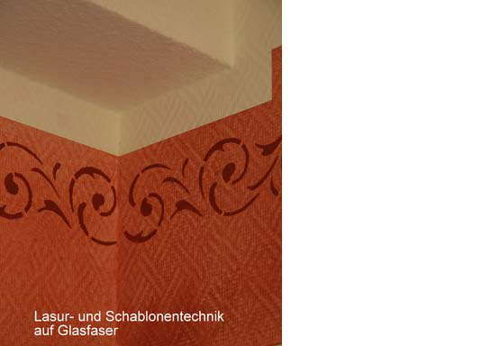 Schablonentechnik auf Glasfaser